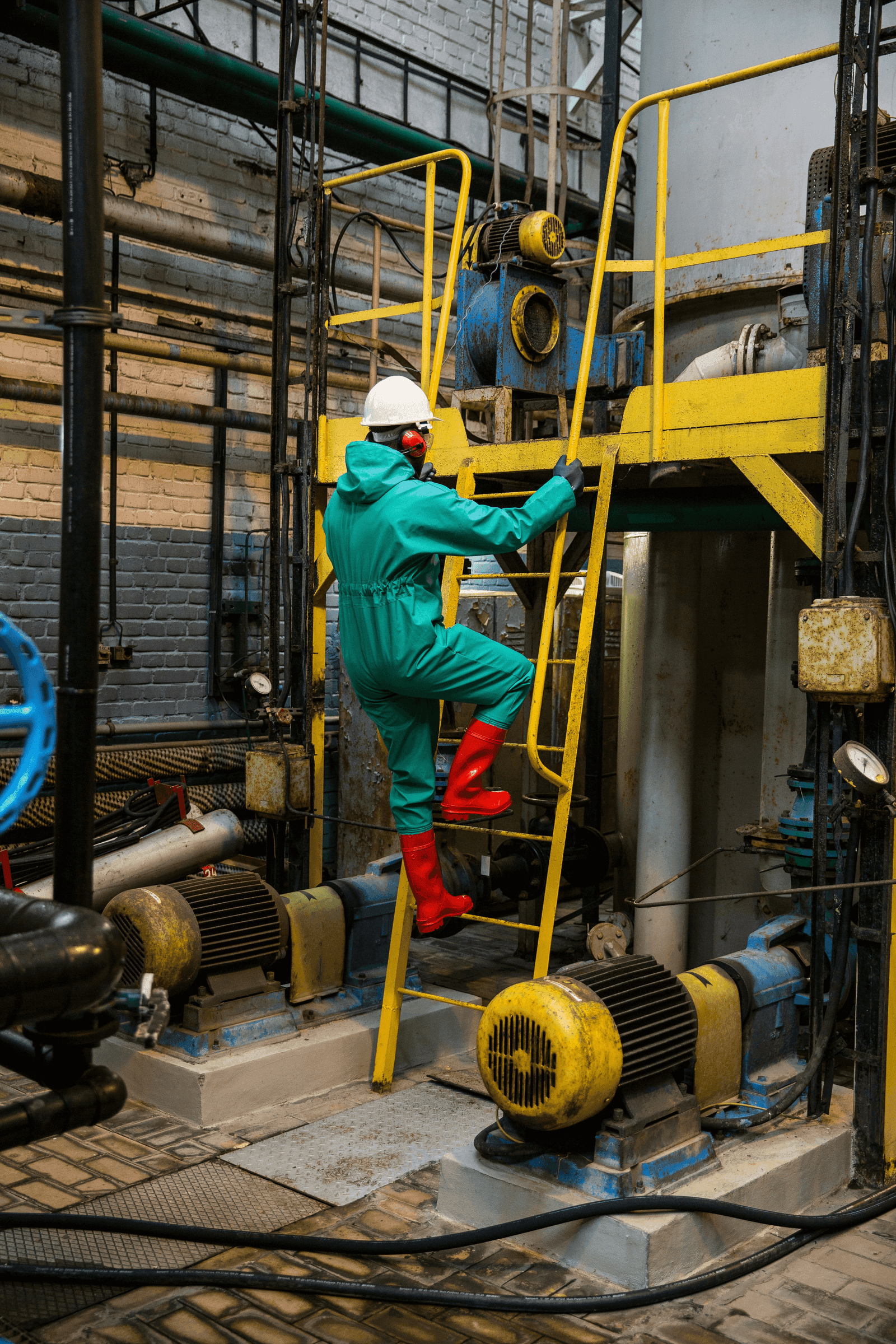 Equipe técnica da BioEfluentes em uma estação de tratamento de efluentes